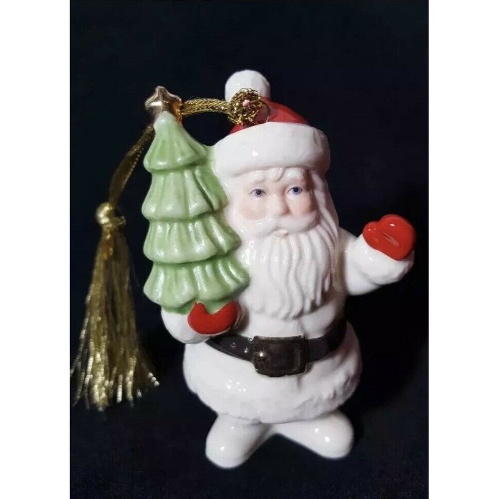 Lenox Very‎ Merry Porcelain Santa Claus Christmas Tree Ornament